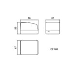 Caixa para fonte chaveada Patola cf-086 ABS 86x67x55mm