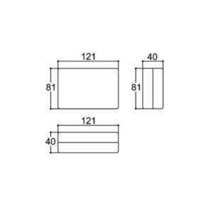 Caixa para botoeiras 22mm preta Patola pb-605 41x81x121mm ABS comando industrial