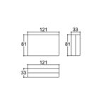 Caixa de montagem ABS preta Patola pb-603 33x81x121mm