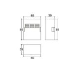 Caixa de montagem ABS preta Patola pb-201 40x72x86mm
