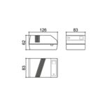 Caixa para fonte chaveada Patola cf-126 ABS 62x83x126mm