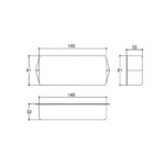 Caixa de montagem ABS preta Patola pb-055 34x60x140mm