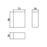 Caixa de montagem com tampa cinza Patola Pb-107/2 41x73x99mm ABS