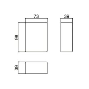 Caixa de montagem com tampa cinza Patola Pb-107/2 41x73x99mm ABS