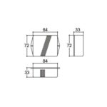 Caixa de montagem ABS preta Patola pb-086 33x72x84mm