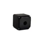 Caixa para 1 Botão 22mm Preta Patola CB-001 79x79x81mm - Gabinete ABS Comando Industrial