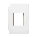 Placa 2 Módulos Juntos 4x2 com Suporte Iriel Ilus Branca