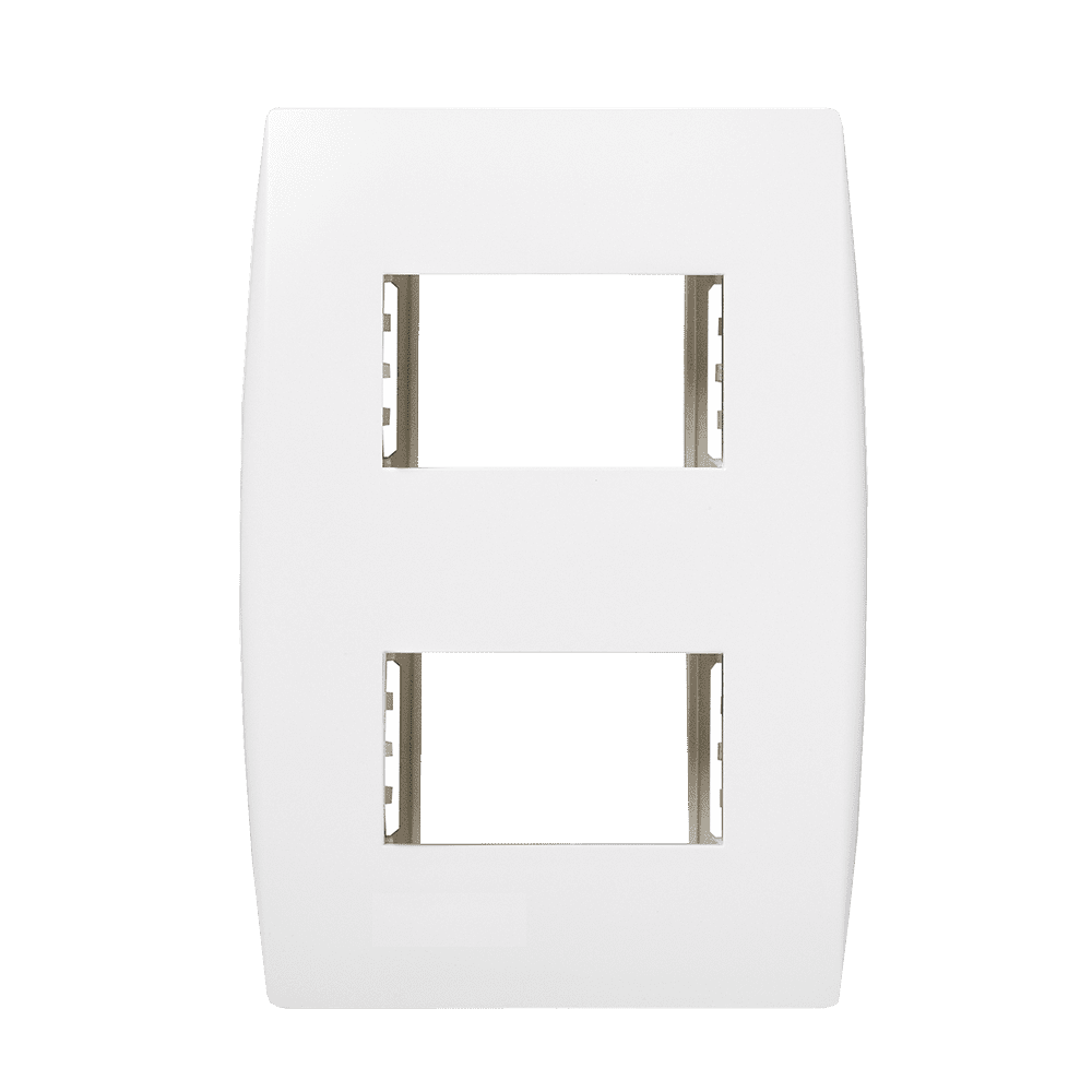 5TG99025_1.png Placa 2 Módulos Separados 4x2 com Suporte Iriel Ilus Branca - Imagem 1