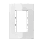 Placa 3 Módulos 4x2 com Suporte Iriel Iris Branca
