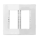 Placa 6 Módulos 4x4 com Suporte Iriel Iris Branca