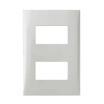 Placa 2 Módulos Separados 4x2 com Suporte Iriel Imperia Branca