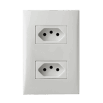 Conjunto 2 Tomadas 2P+T 10A 4x2 Iriel Imperia Branca