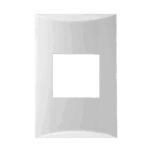 Placa 2 Módulos Juntos 4x2 com Suporte Iriel Brava Branca