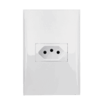 Tomada 2P+T 10A 4x2 com Placa Iriel Imperia Brilho Branca