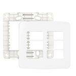 Placa 6 Módulos 4x4 com Suporte Margirius B3 Branca