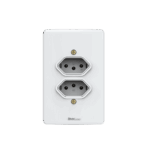 Tomada Dupla 2P+T 10A 4x2 com Placa Enerbras Artis Branca