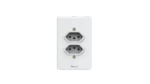 Tomada Dupla 2P+T 10A 4x2 com Placa Enerbras Artis Branca
