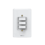 Conjunto Interruptor Simples + Interruptor Paralelo + Tomada 4x2 Enerbras Artis Branca