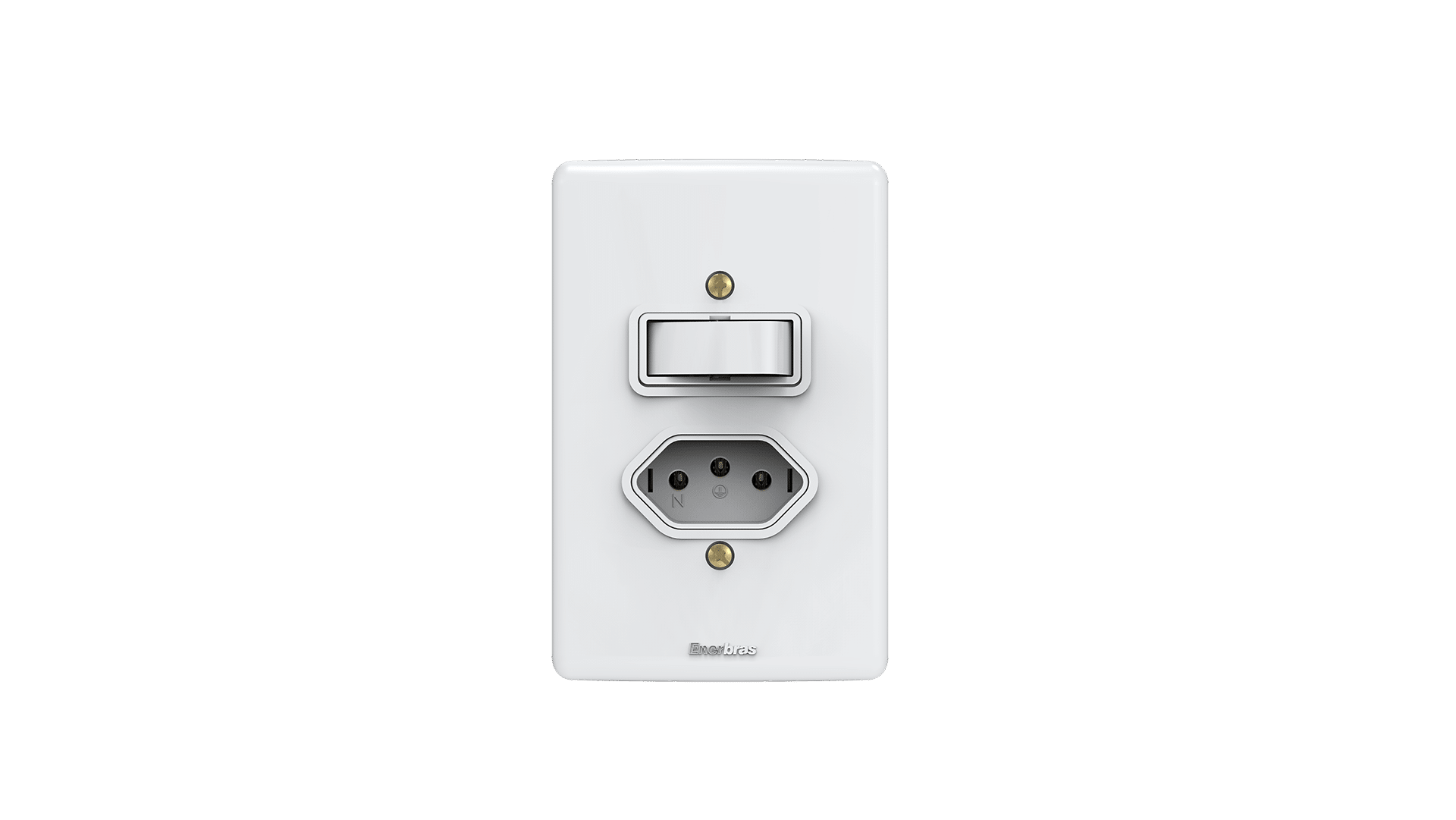 Interruptor-1-Tecla-Simples-Tomada-10A-Branco-com-Placa-4x2-Linha-Artis-109-ESN-1.png Conjunto Interruptor Simples + 1 Tomada 10A 4x2 Enerbras Artis Branca - Imagem 1