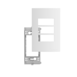 Placa 3 Módulos 4x2 com Suporte Iriel Atria Branca