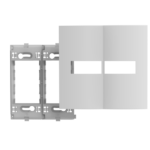 Placa 1+1 Módulos 4x4 com Suporte Iriel Atria Branca
