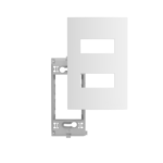 Placa 2 Módulos Separados 4x2 com Suporte Iriel Atria Branca