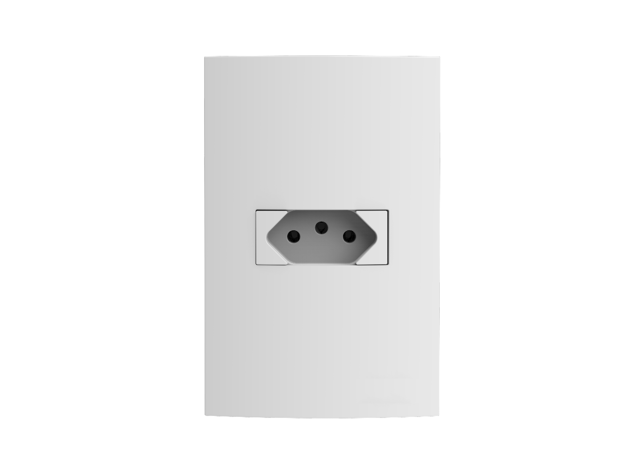 05039.0100.10.png Tomada 2P+T 10A 4x2 com Placa Iriel Atria Branca - Imagem 1