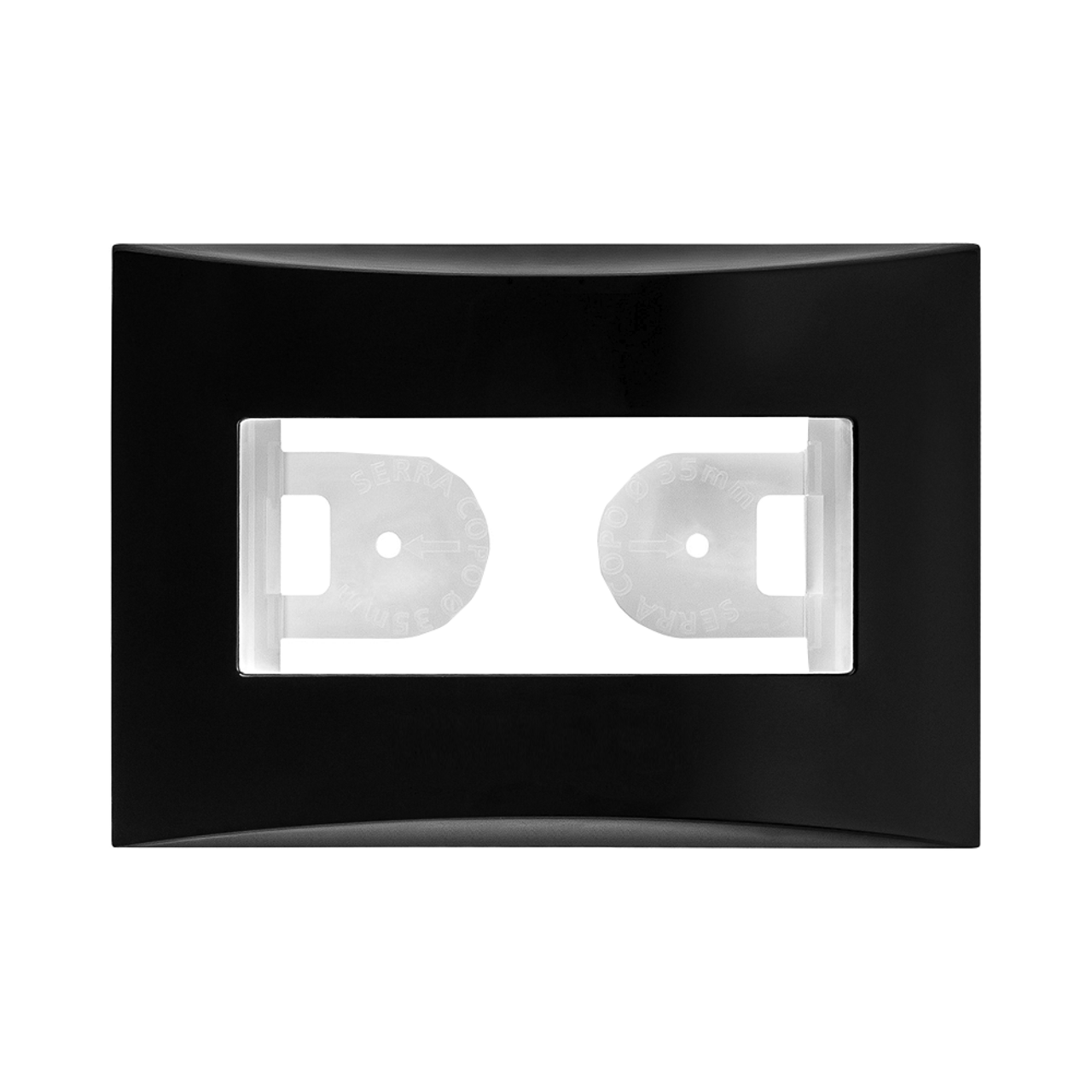 573052PT_1.png Placa com Suporte Iriel Bravac Preta - Imagem 1