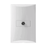 Tomada Coaxial TV Terminal 4x2 com Placa Iriel Brava Branca