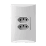 Tomada Duale Up Lex 2P+T 10A 4x2 com Placa Iriel Brava Branca