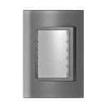 Placa 3 Módulos com Proteção IP54 4x2 com Suporte Iriel Revita Concreto