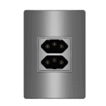 Tomada Duale Up Lex 2P+T 20A 4x2 com Placa Iriel Revita Concreto