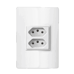 Tomada Duale Up Lex 2P+T 20A 4x2 com Placa Iriel Revita Branca