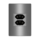 Tomada Duale Up Lex 2P+T 10A 4x2 com Placa Iriel Revita Concreto