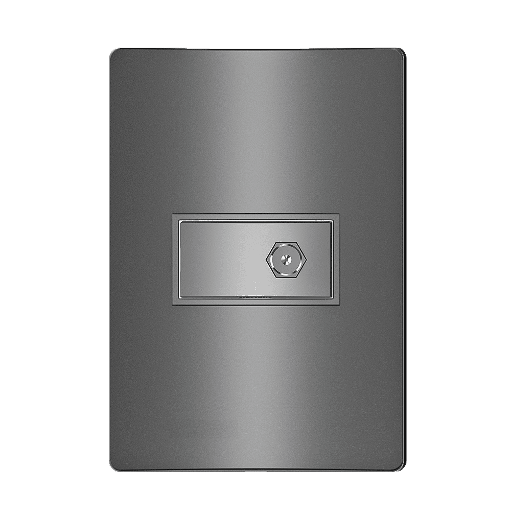 5TG99462CT_1.png Tomada Coaxial TV Terminal 4x2 com Placa Iriel Revita Concreto - Imagem 1