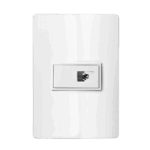 Tomada Telefone RJ11 2 Fios 4x2 com Placa Iriel Revita Branca