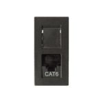 Módulo Tomada Rede RJ45 Cat6 Iriel Revita Carbono metálico