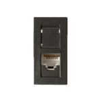Módulo Tomada Rede RJ45 Cat5e Iriel Revita Carbono metálico