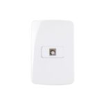 Tomada Telefone RJ11 4 Fios com Placa Margirius B3 Branca