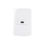 Tomada Carregador USB 2A Bivolt com Placa Margirius B3 Branca
