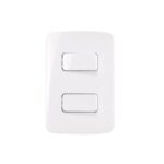 Conjunto 2 Interruptores Paralelo com Placa Margirius B3 Branca