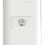 Tomada Coaxial TV Terminal com Placa Simon 19 Branca