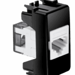 Módulo Tomada Rede RJ45 Cat5e Simon 19/20 Negro piano