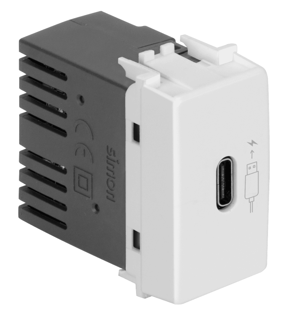 MODULO-CARREGADOR-USB-TIPO-C-2.1A-BIVOLT-LINHA-S19S20-BRANCO-SIMON-1920-19380-30-1.png Módulo Carregador USB Tipo C 2.1A Bivolt Simon 19/20 Branca - Imagem 1