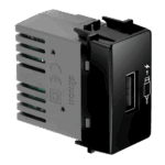 Módulo Carregador USB 1.5A Bivolt Simon 19/20 Negro piano