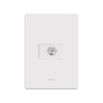 Tomada Coaxial TV 75 Ohms com Placa Simon 20 Branca