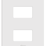 Placa 2 Postos Separados com Suporte 4x2 Simon 20 Branca