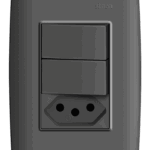 Conjunto Interruptor Simples + Paralelo + Tomada 10A com Placa Simon 30 Branca