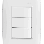 Conjunto 3 Interruptores Paralelo 10A com Placa Simon 30 Branca