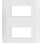 Placa 2 Postos Separados com Suporte 4x2 Simon 30 Branca